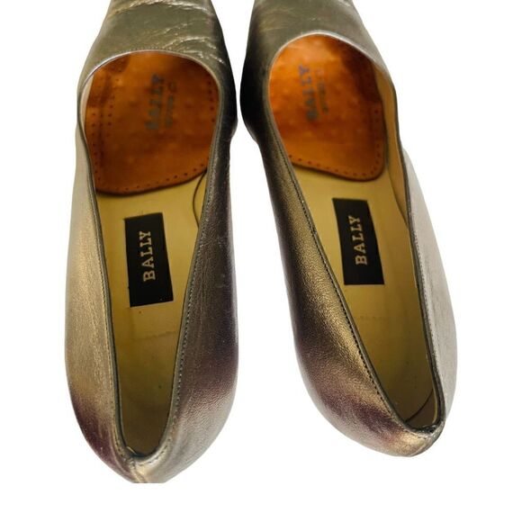 Vintage Bally Metallic Silver Pumps Heels Size 37/38 5.5 - Picture 6 of 7